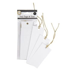 Tall Tags & Ties - White (9)