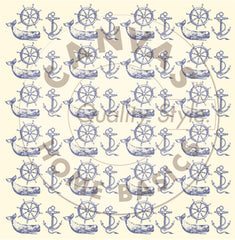 Ship to Shore: Whales and Wheels on Ivory 12x12 Paper