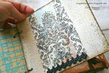 Black and Ivory Damask Paper
